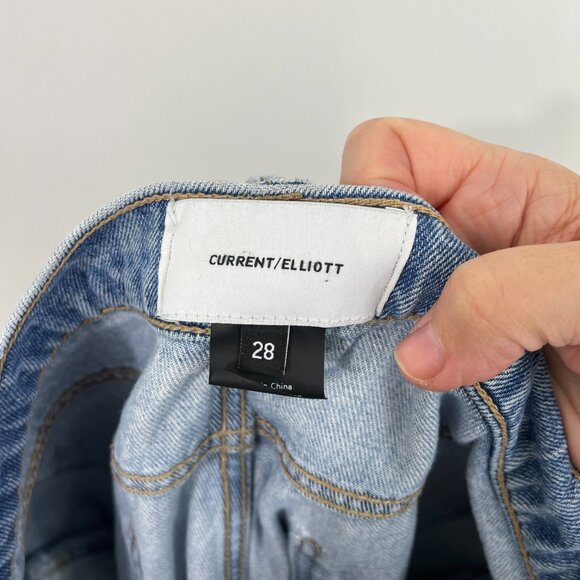 Current/Elliot Size 28 Blue Distressed Jeans - Picture 6 of 10